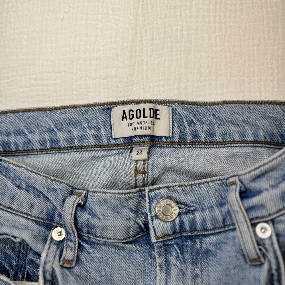 AGOLDE Toni Mid-Rise Skinny Jeans Light Wash Women’s 28 Sustainable Luxury Clean - Picture 13 of 15